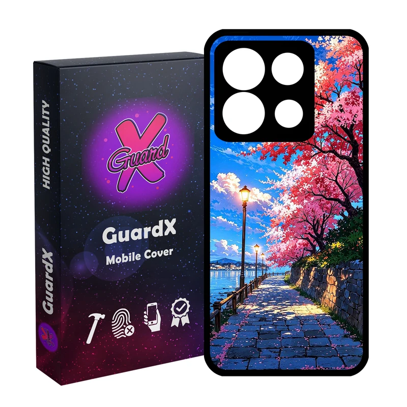 کاور گارد ایکس طرح جاده دریا مدل  Glass10791 مناسب برای گوشی موبایل شیائومی Poco X6 5G / Note 13 Pro 5G