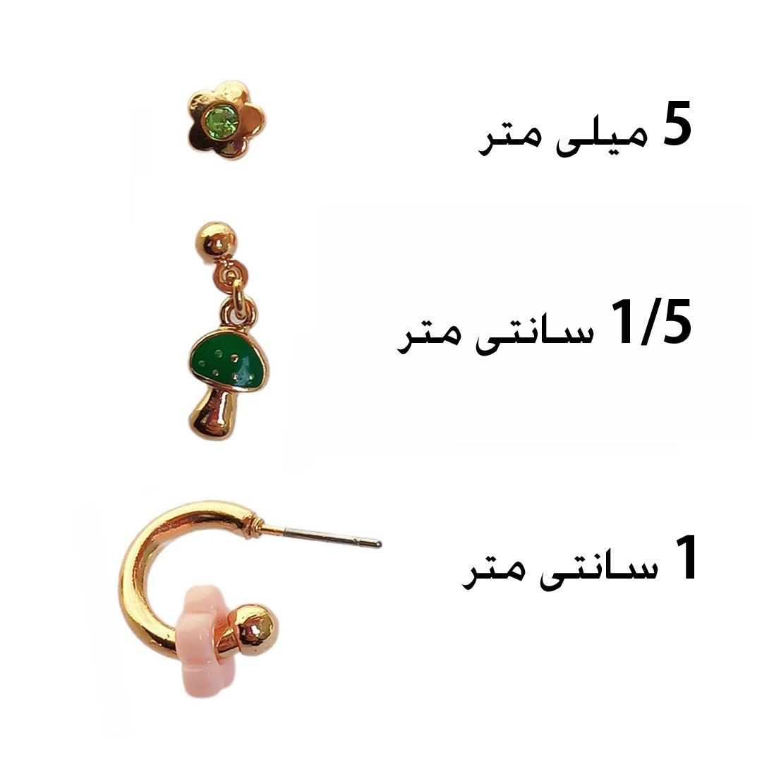 گوشواره زنانه مدل SMR 0288 مجموعه 3 عددی