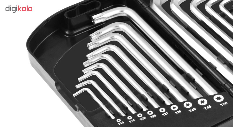 مجموعه 18 عددی آچار آلن و ستاره ای کنزاکس مدل KSK-218