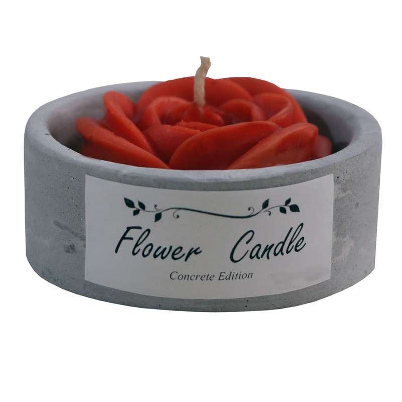 شمع مدل بتنی طرح گل رز