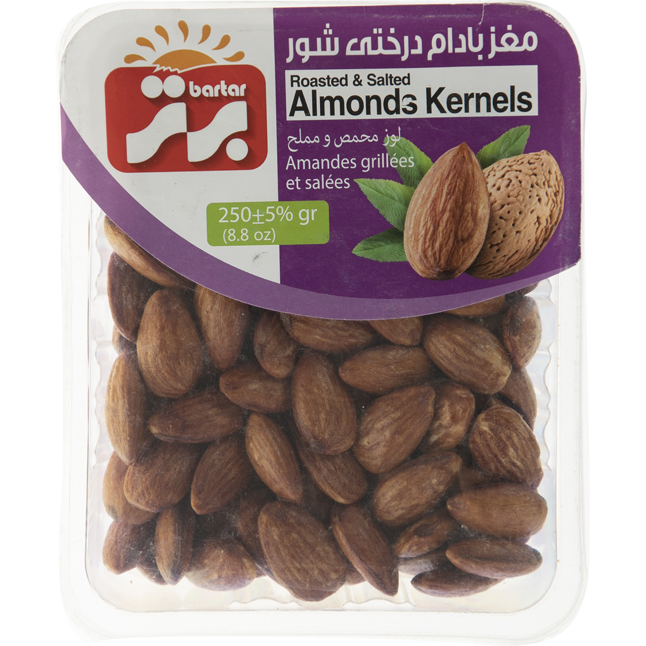 بادام شور برتر مقدار 250 گرم