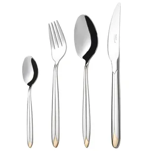 سرویس قاشق و چنگال 24 پارچه ناب استیل مدل Palermo