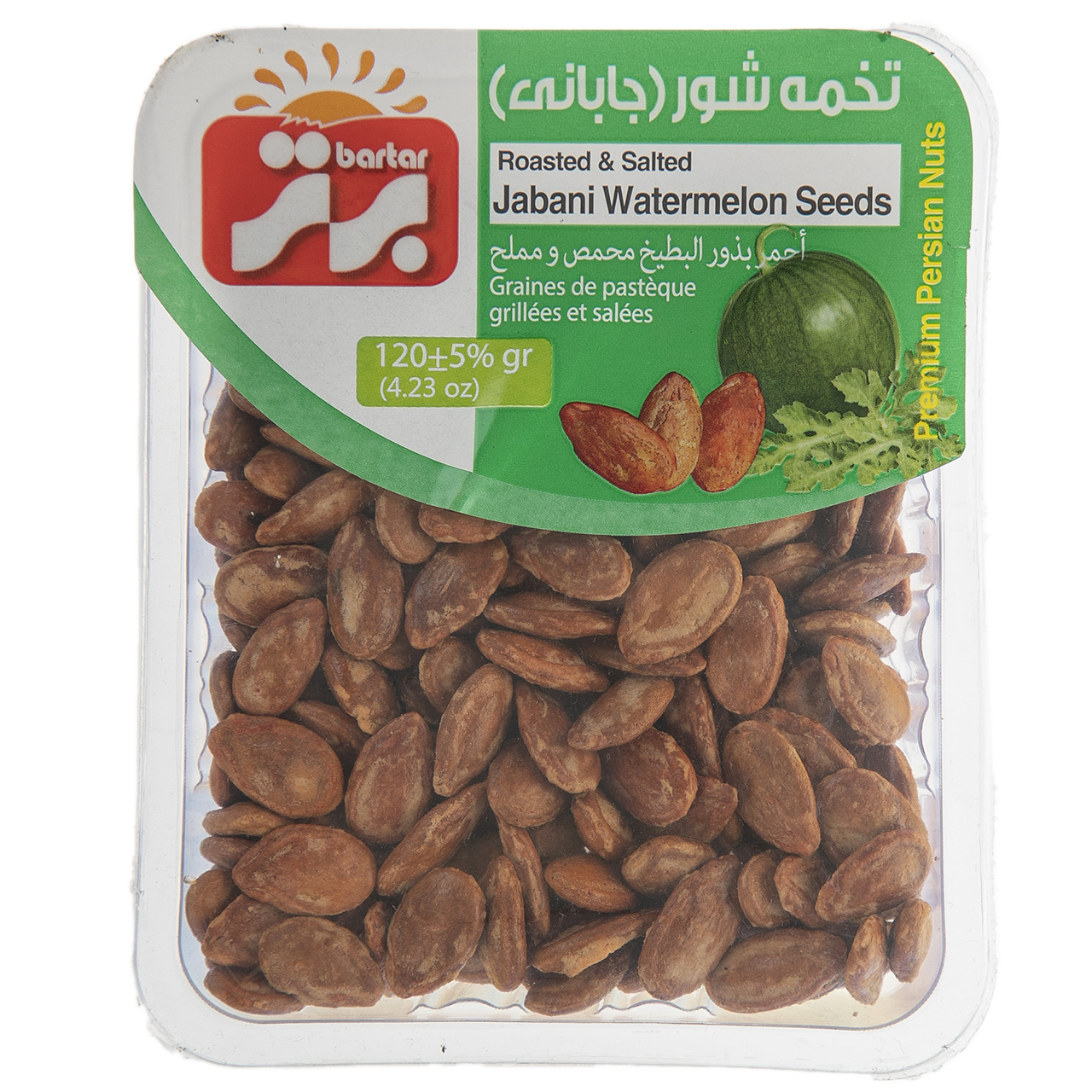 تخمه جابانی شور برتر وزن 120 گرم