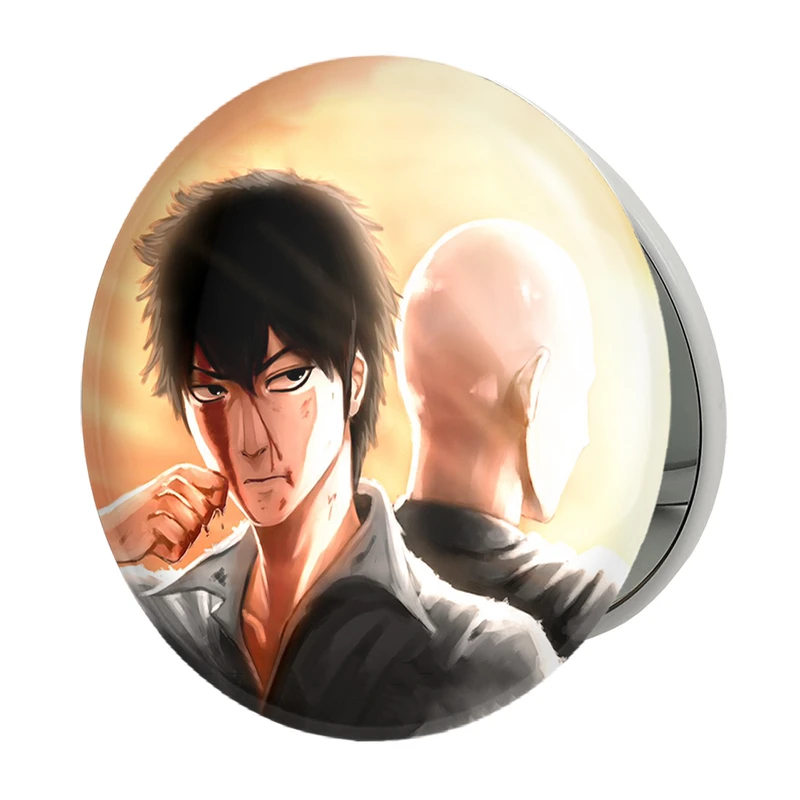 آینه جیبی خندالو طرح سایتاما انیمه مرد تک مشتی One Punch Man مدل تاشو کد 11366 