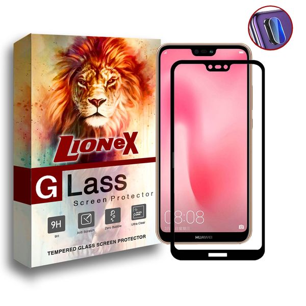 محافظ صفحه نمایش 5D لایونکس مدل Strong Shield مناسب برای گوشی موبایل هوآوی P20 lite / Nova 3e به همراه محافظ لنز دوربین محافظ صفحه نمایش 5D لایونکس مدل Strong Shield مناسب برای گوشی موبایل هوآوی P20 lite / Nova 3e به همراه محافظ لنز دوربین