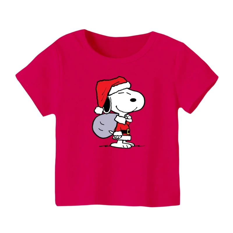 تی شرت آستین کوتاه بچگانه مدل اسنوپی کریسمس کد 1