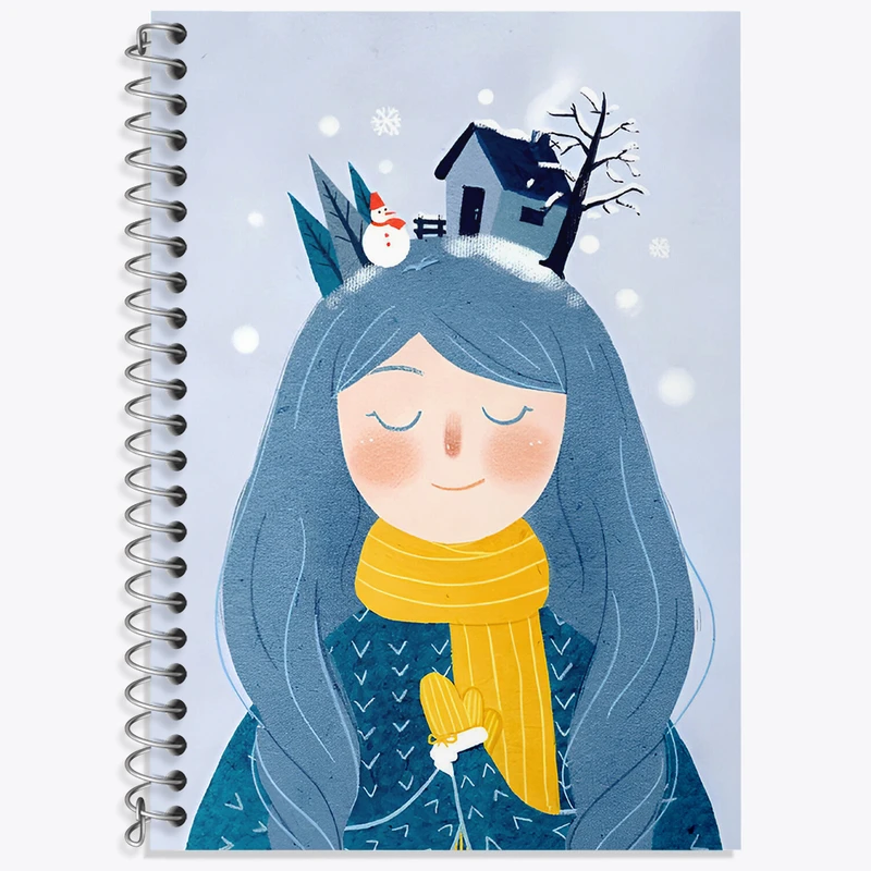 دفتر زبان 50 برگ خندالو مدل دو خط طرح دخترانه کد N5659