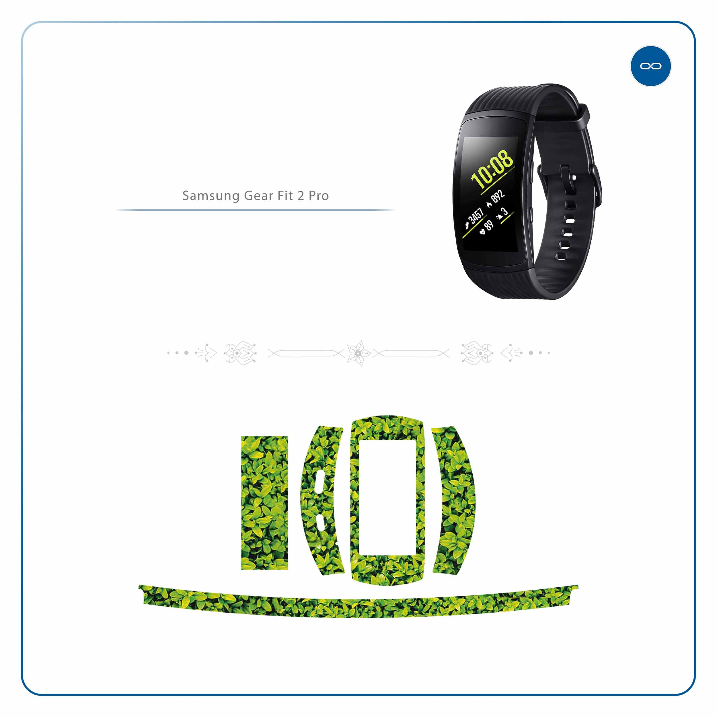 برچسب ماهوت طرح Leafs مناسب برای ساعت هوشمند سامسونگ Galaxy Gear Fit 2 Pro
