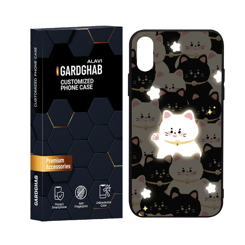 کاور گارد قاب علوی مدل دورژله ای پشت گلس فانتزی مناسب برای گوشی موبایل اپل iPhone X/XS