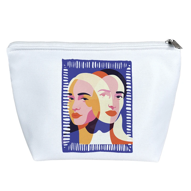 کیف لوازم آرایش دخترانه خندالو مدل پرتره دختر نقش فرش کد 7399