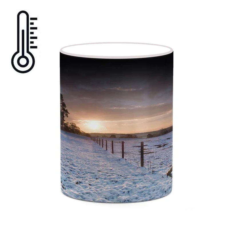 ماگ حرارتی کاکتی مدل منظره برفی کد mgh18512