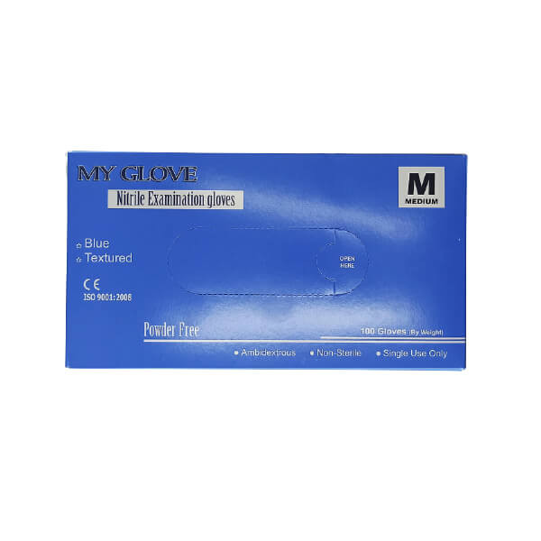 دستکش نیتریل مای گلاو مدل 01M سایز مدیوم بسته 2000 عددی