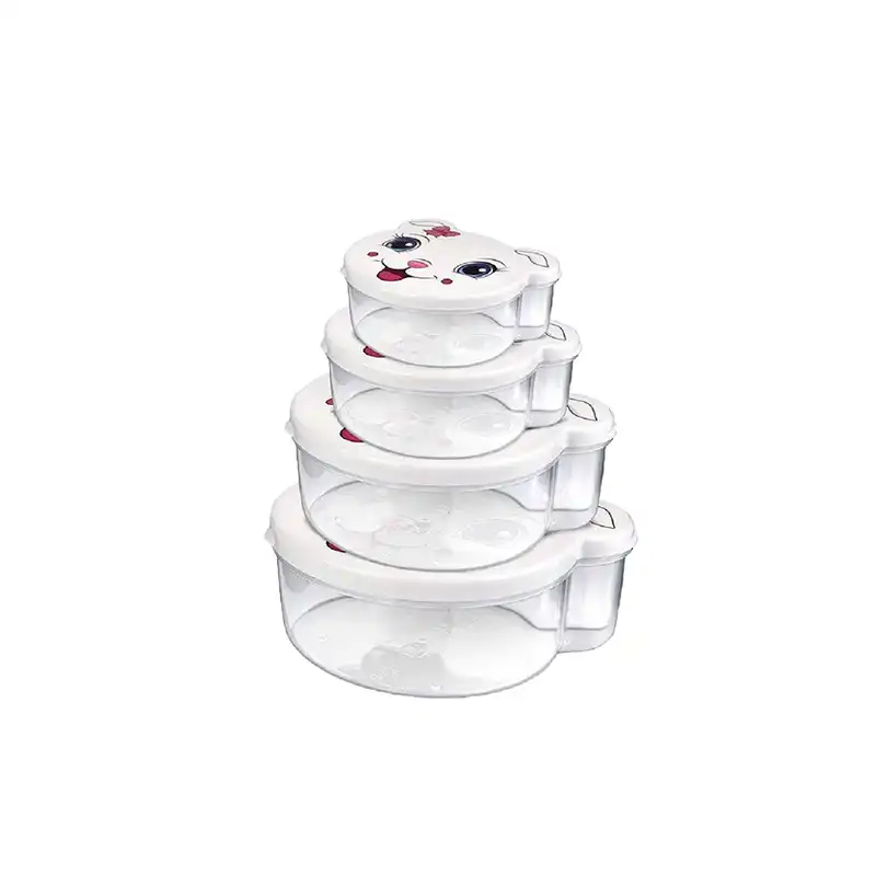 ظرف نگهدارنده غذای کودک مدل lo so مجموعه 4 عددی