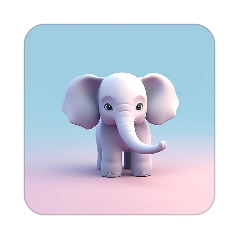 زیر لیوانی کاکتی طرح حیوانات کارتونی مدل mp27955