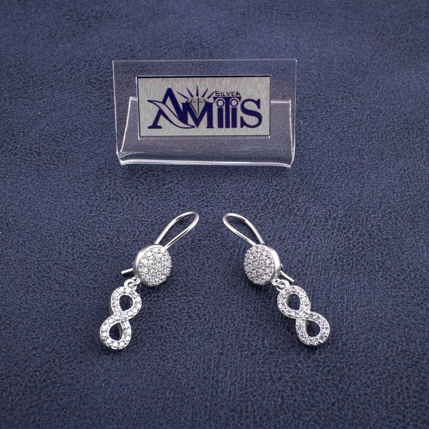 گوشواره نقره زنانه مدل بینهایت AVN-G0227  -  - 2