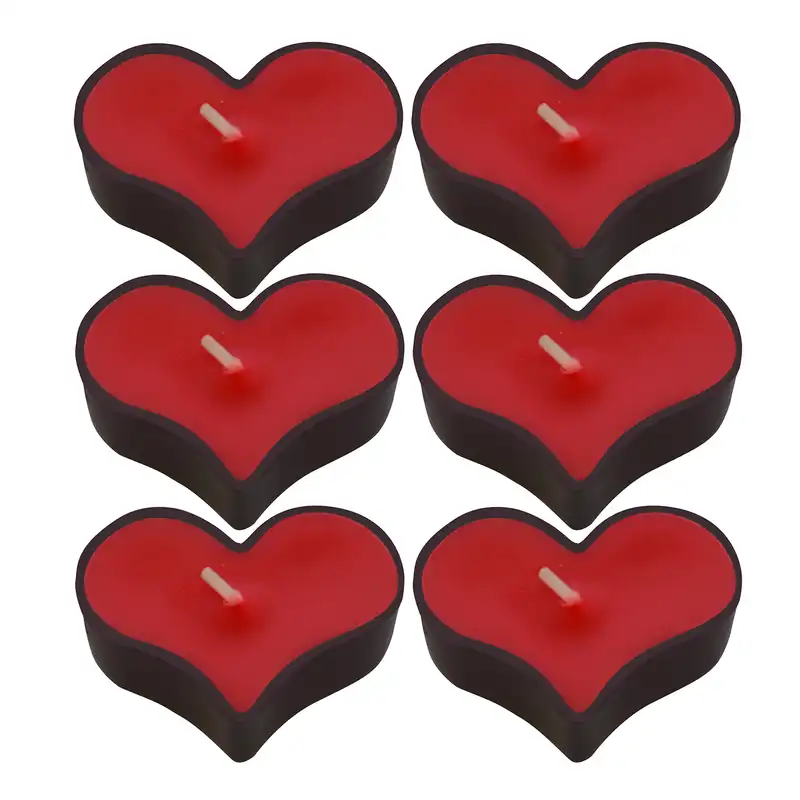 شمع وارمر طرح قلب 002 بسته 6 عددی