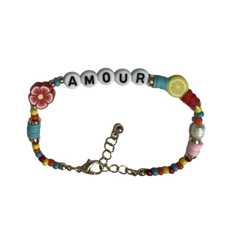 دستبند دخترانه اکسسورایز مدل میوه و گل