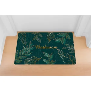 پادری مدل سه لایه رویه مخمل طرح حمام کد S414 سایز 75x45 سانتی متر