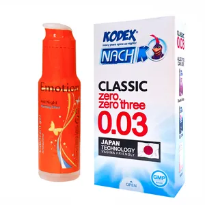 کاندوم کدکس مدل 0.03 Classic بسته 10 عددی به همراه ژل ایموشن مدل Hot Night