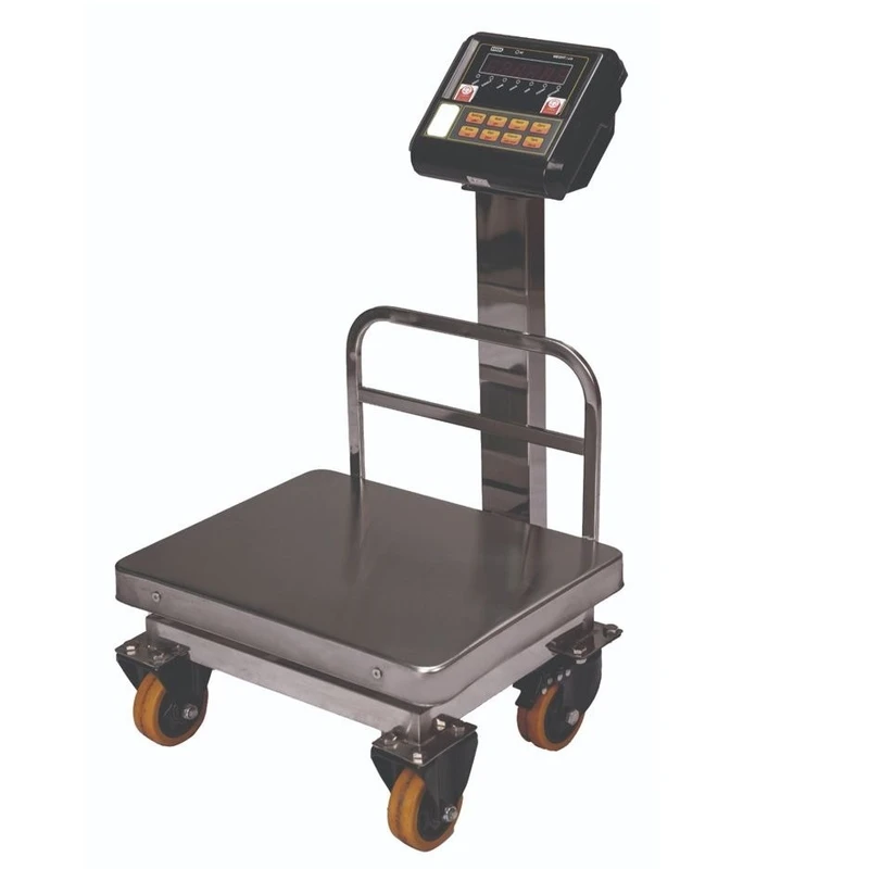 ترازو فروشگاهی نیکو مدل تمام استیل چرخدار با ظرفیت حداکثر 350 کیلوگرم 