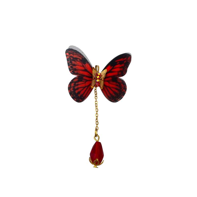 آویز گردنبند طلا 18 عیار زنانه گالری صادقی طرح پروانه