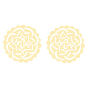 گوشواره طلا 18 عیار زنانه کرابو طرح اسلیمی مدل Kr5083