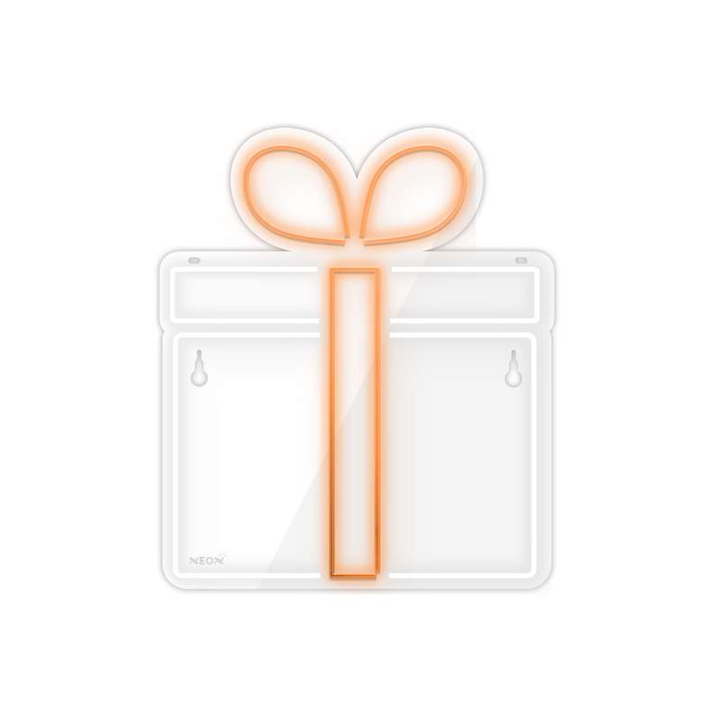 چراغ دیواری نئون دیزاین طرح Gift-Box_ORG