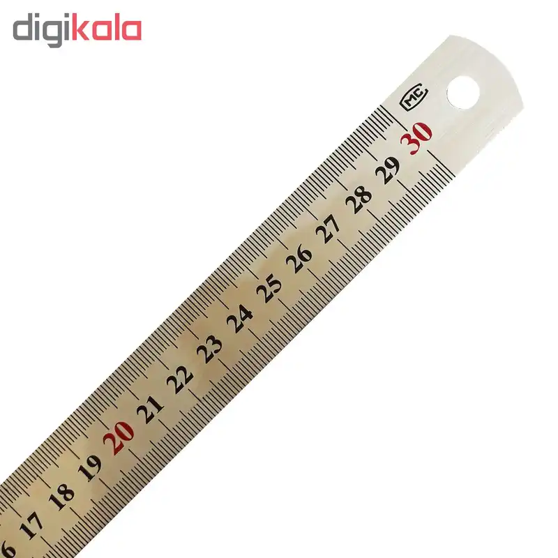 خط کش فلزی ام سی کد 88 سایز 30 سانتی متر
