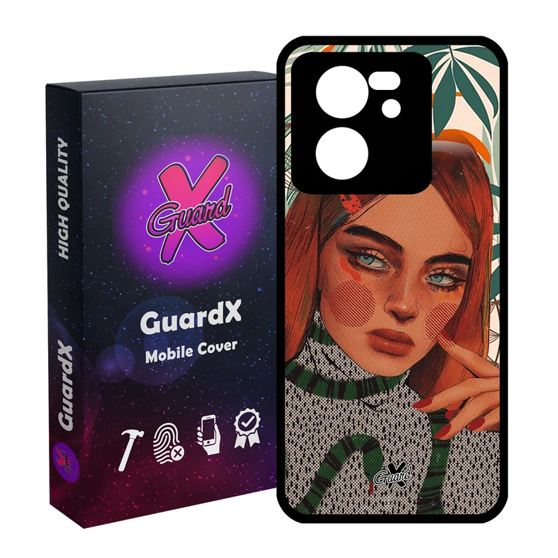 کاور گارد ایکس طرح دختر مدل Glass10331 مناسب برای گوشی موبایل شیائومی 13T/13T Pro/Redmi K60 Ultra