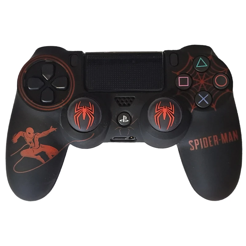 محافظ دسته پلی استیشن 4 طرح مرد عنکبوتی مدل Spiderman PS4268 به همراه روکش آنالوگ