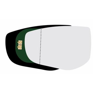 شیشه آینه جانبی چپ خودرو کالانیکس مدل SHIS-PLUSL-10938 مناسب برای دناپلاس به همراه قاب و چسب گرمکن دار