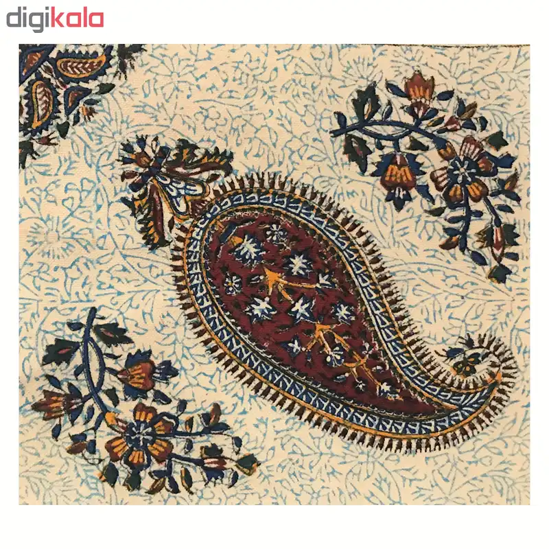 رومیزی قلمکار ممتاز اصفهان اثر عطريان طرح بته جقه مدل G75 سایز 40*40 سانتی متر