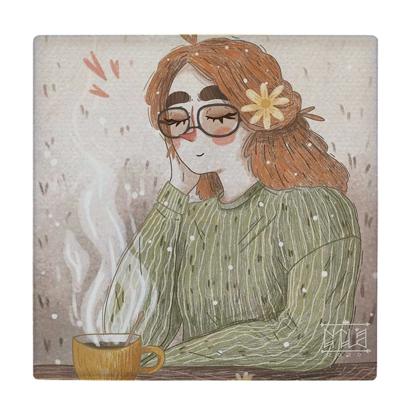  زیر لیوانی طرح دختر و فنجان چایی کد    3454768_1277