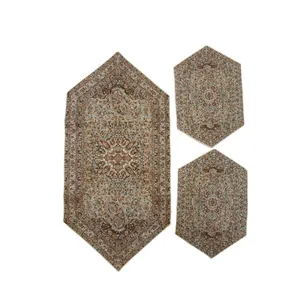 ست 3 تکه رومیزی ترمه حسینی طرح مهستان کد 131