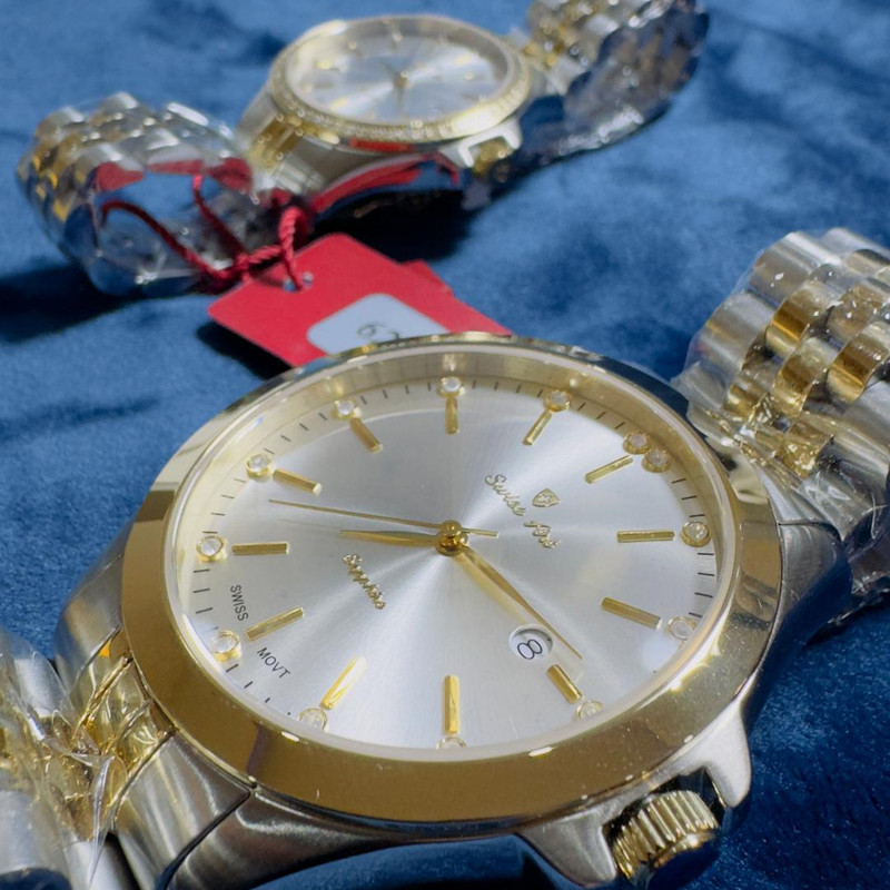 ست ساعت مچی عقربه‌ای زنانه و مردانه سوئیس آرت مدل 620005-6-04