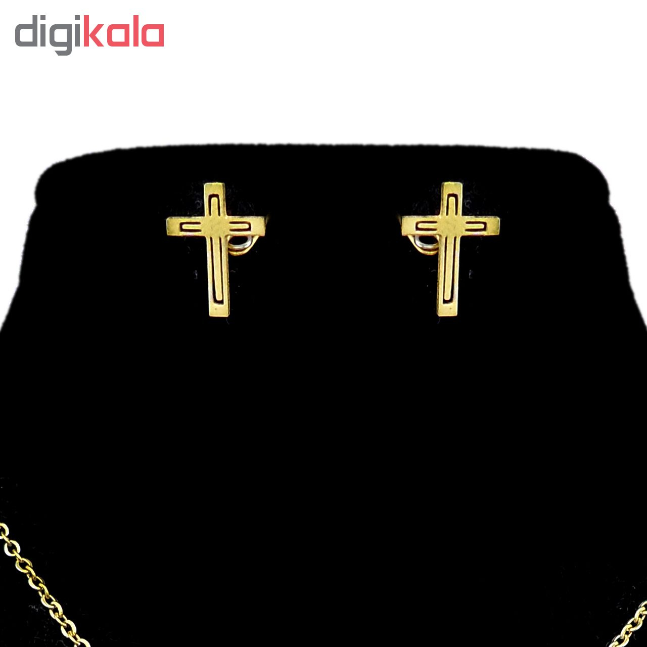 نیم ست آی جواهر طرح صلیب کد 11755N