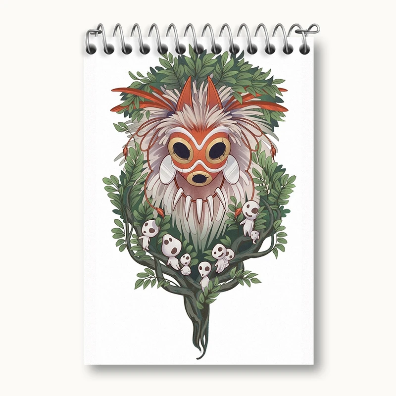 دفتر یادداشت 50 برگ خندالو مدل سان و کوداما انیمه پرنسس مونونوکه کد 34080