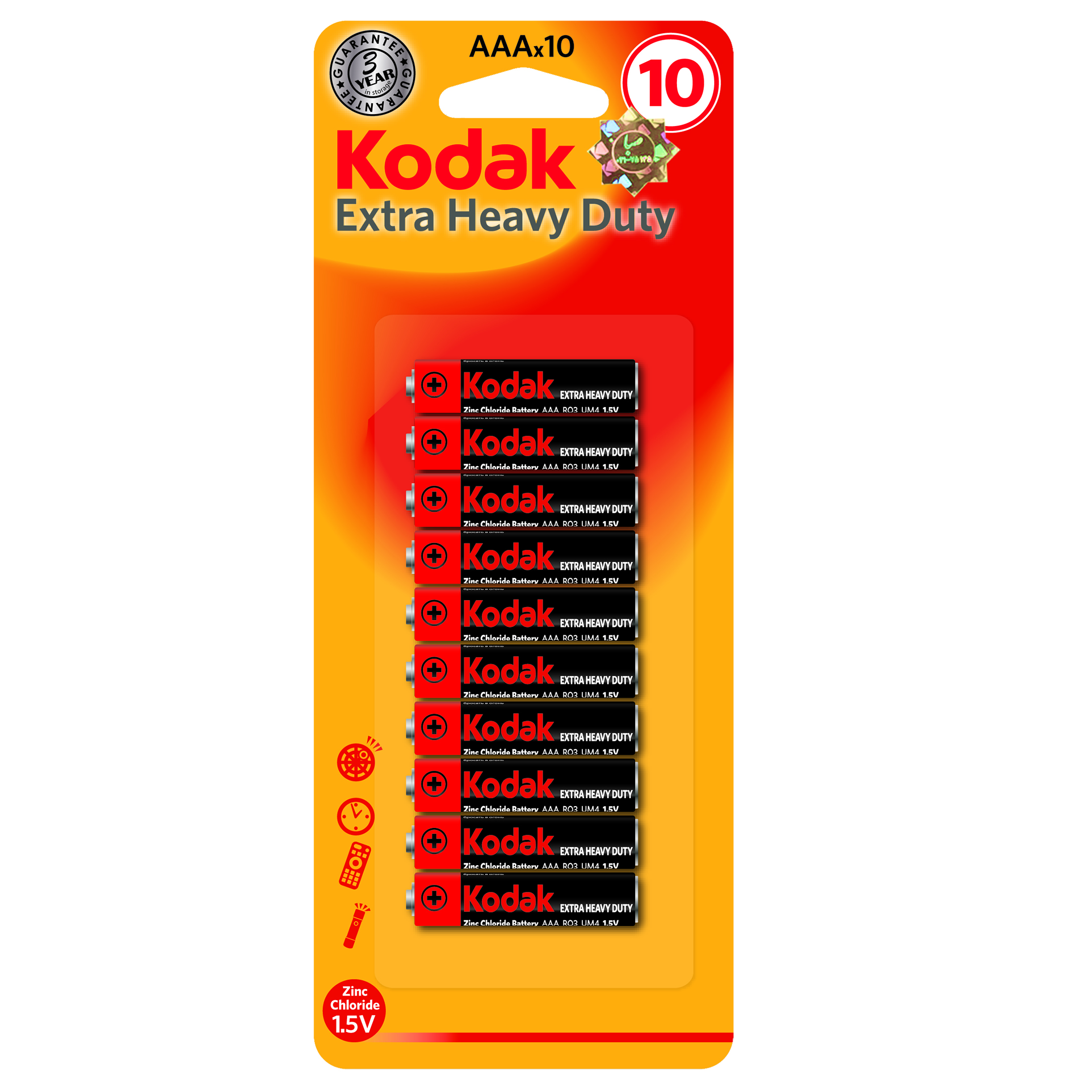 باتری نیم قلمی کداک مدل Extra Heavy Duty بسته 10 عددی