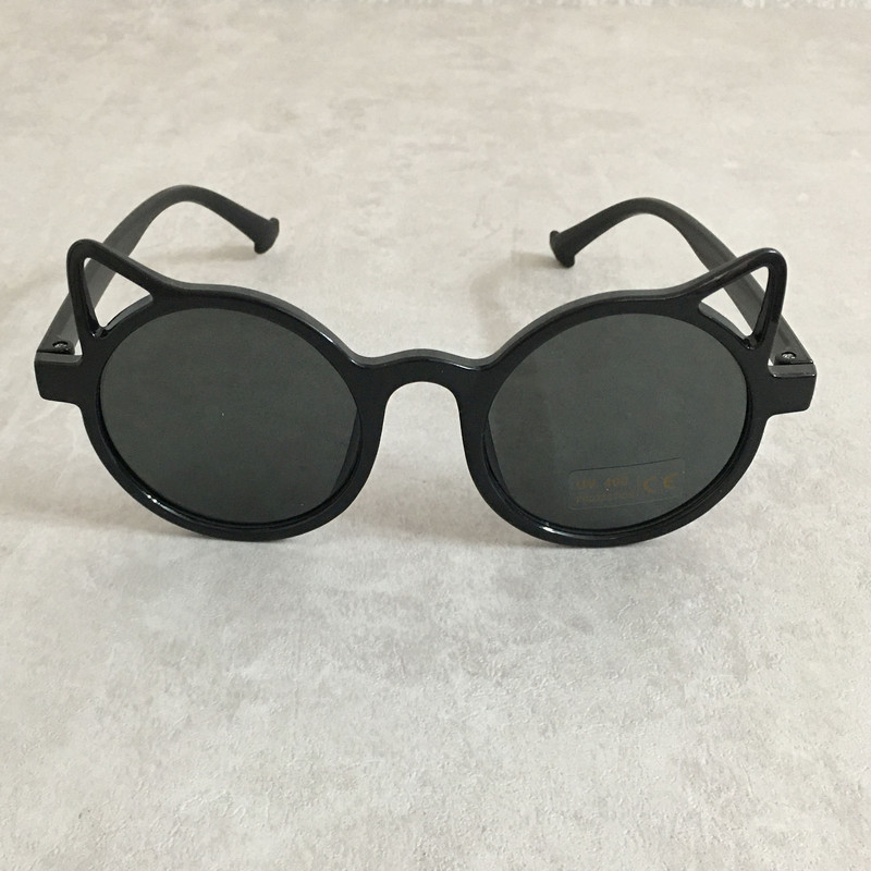 عینک آفتابی بچگانه مدل گربه ای فانتزی کد  CAT BLK 55