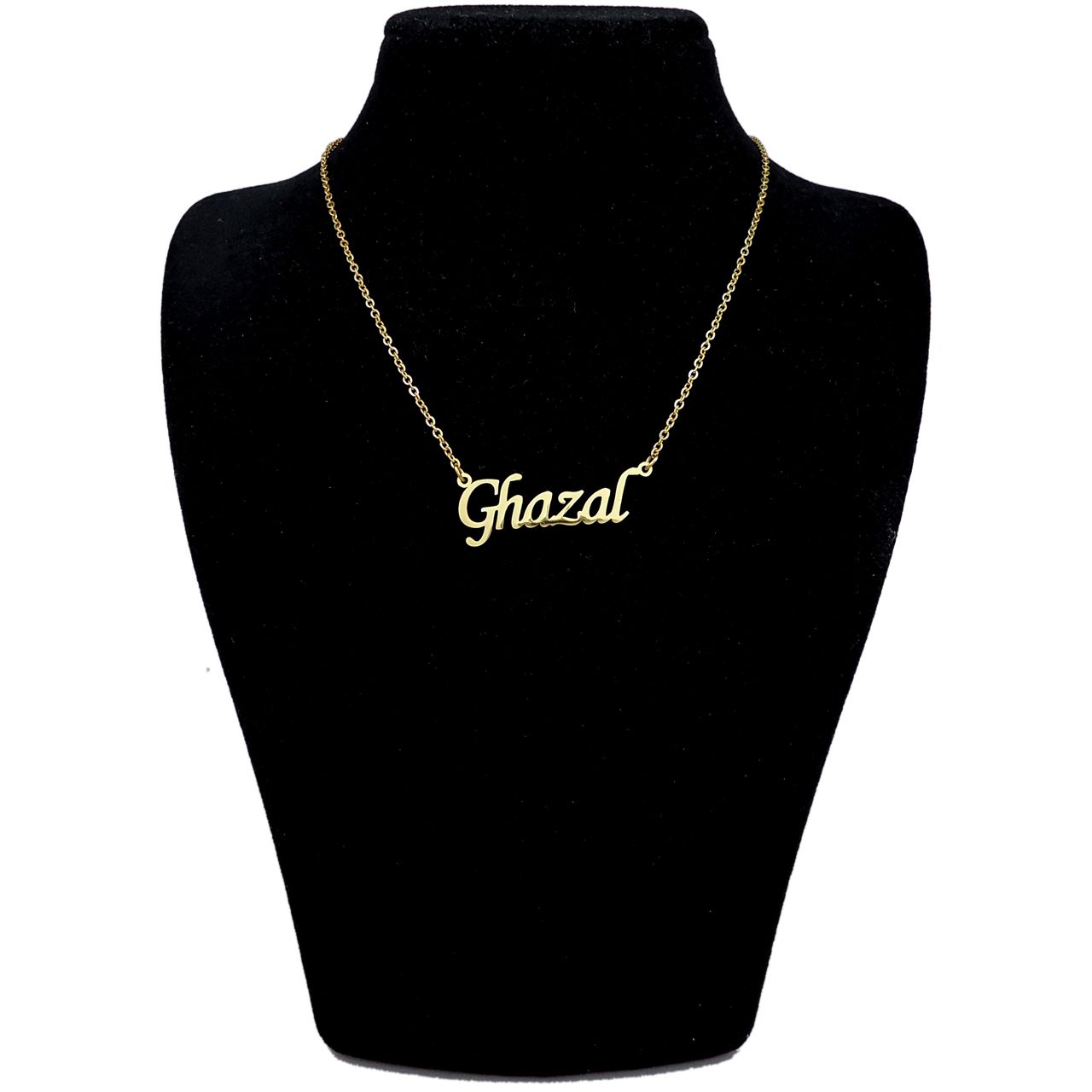 گردنبند آی جواهر طرح غزل کد 1100107GE -  - 1
