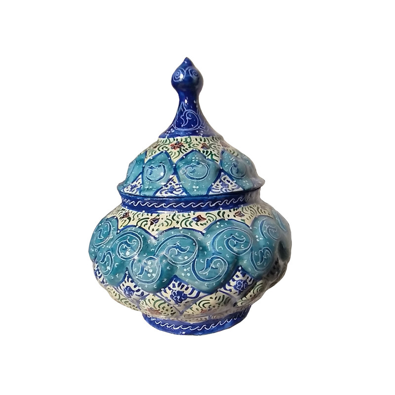 قندان میناکاری مدل گل  کد 105 ba