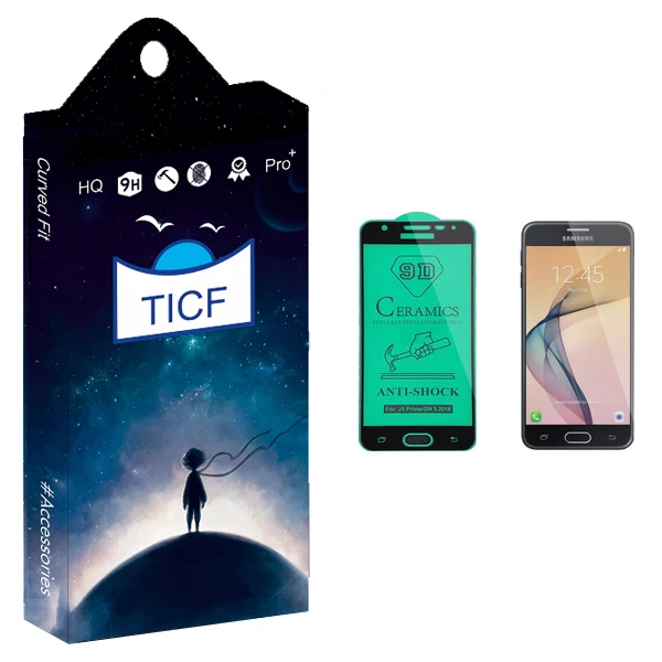 محافظ صفحه نمایش سرامیکی تی ای سی اف مدل +HD مناسب برای گوشی موبایل سامسونگ Galaxy J5 Prime