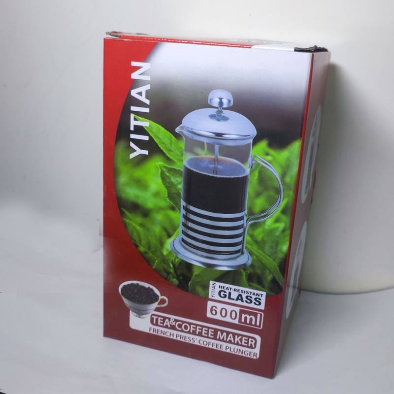 فرنچ پرس یی تیان مدل metal case کد 600ml