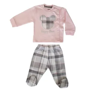 ست شومیز و شلوار نوزادی عزیز ب ب مدل میکی کد 2918