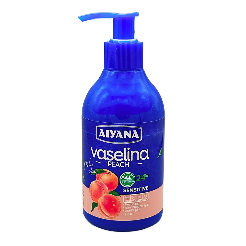وازلین  بدن آیانا مدل هلو مناسب برای انواع پوست حجم 250 میلی لیتر