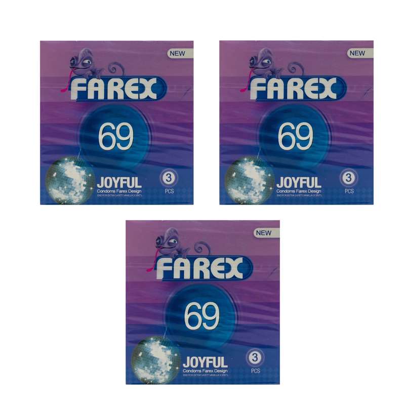 کاندوم فارکس مدل JOYFUL 69 مجموعه 3 عددی
