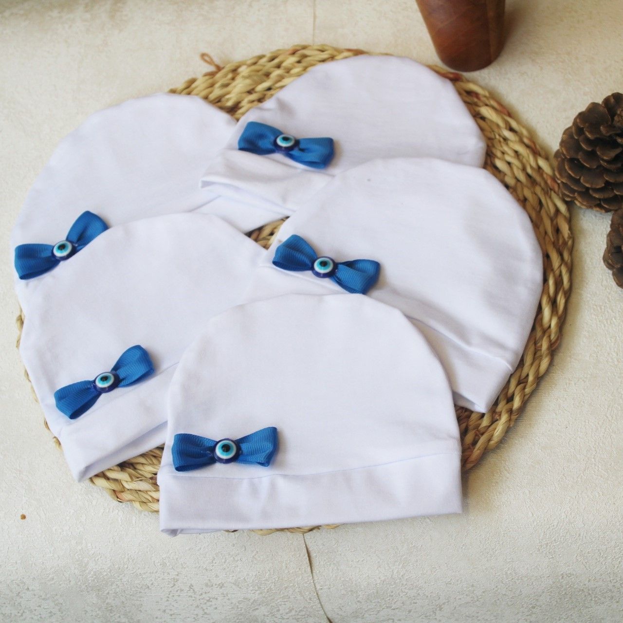 کلاه نوزادی ریماز مدل چشم نظر کد m804 - - 3