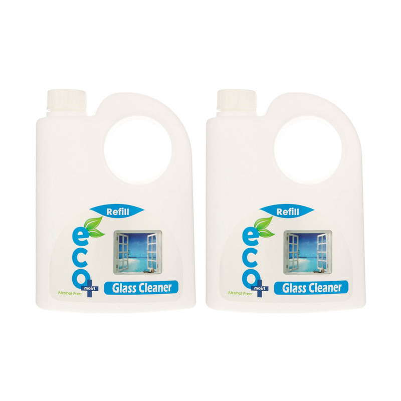 مایع شیشه پاک کن ایکو مویست مدل Refill حجم 1 لیتر بسته 2 عددی