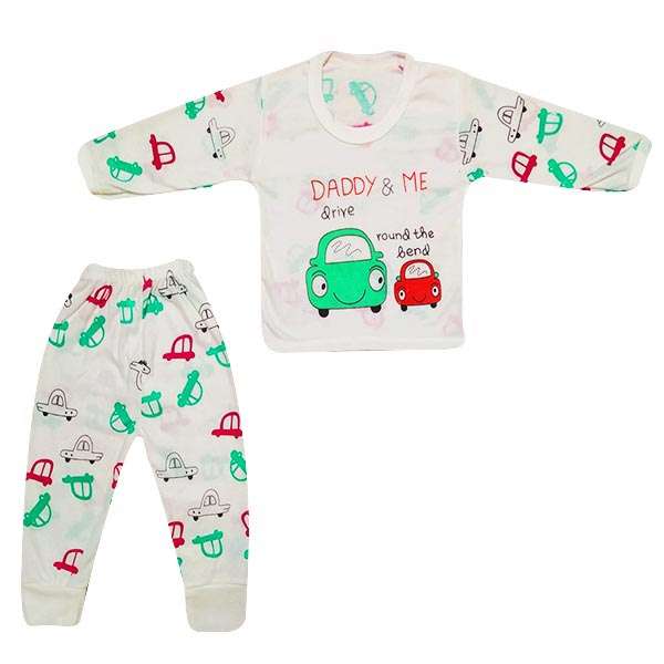 ست تی شرت و شلوار نوزادی مدل Car