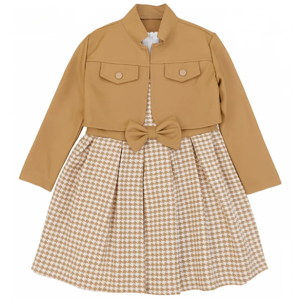 ست کت و پیراهن دخترانه مدل پریناز K-01